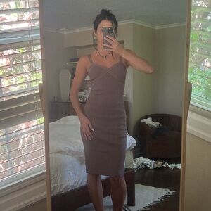 Babaton light brown dress